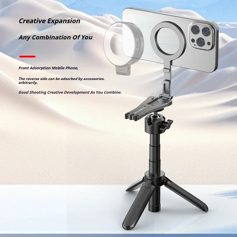 Magsafe Folding Tripod Magnetic Phone Holder Universal Magnetic Phone Tripod Mount Foldable Camera Phone Tripod Stand