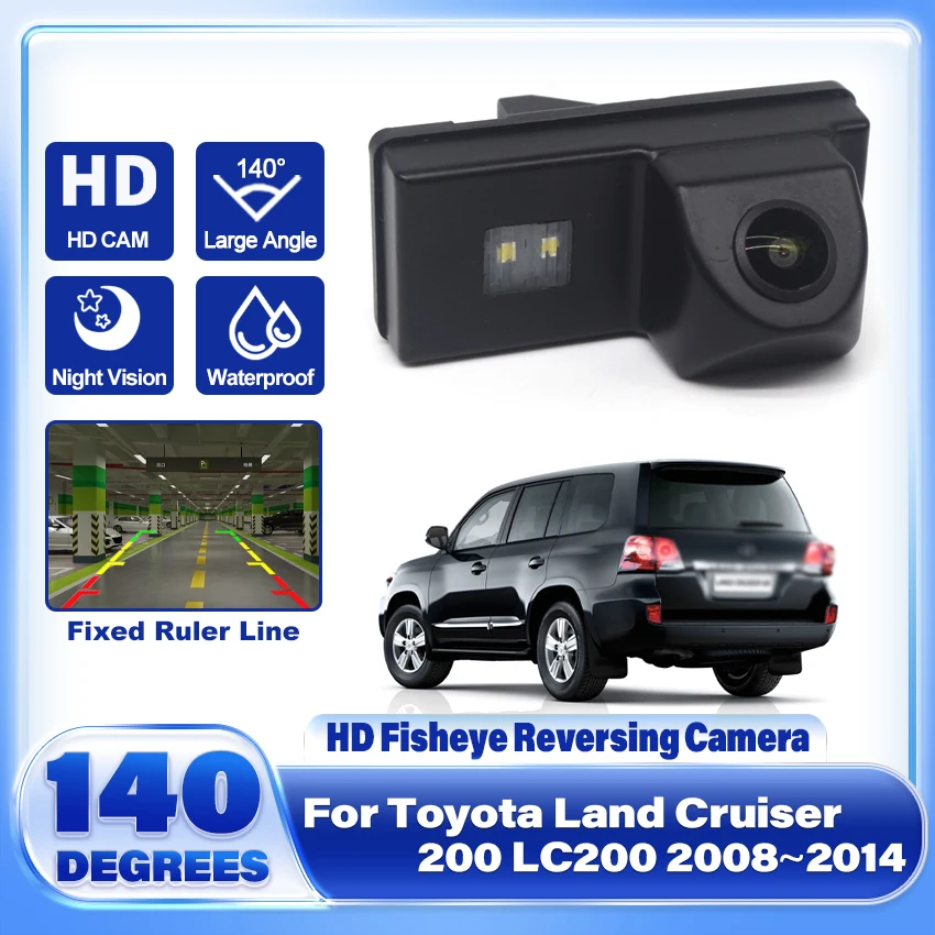 CCD HD Fisheye Lens Rear View Camera For Toyota Land Cruiser 200 LC200 2008 2009 2010 2011 2012 2013 2014 Car Reverse Monitor