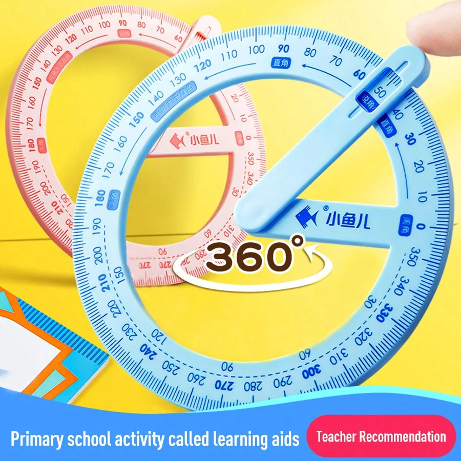 360 Degree  Stationery Geometric Ruler Right Angle Learning Specials Multifunctional Angle Measuring Ruler Demonstrator