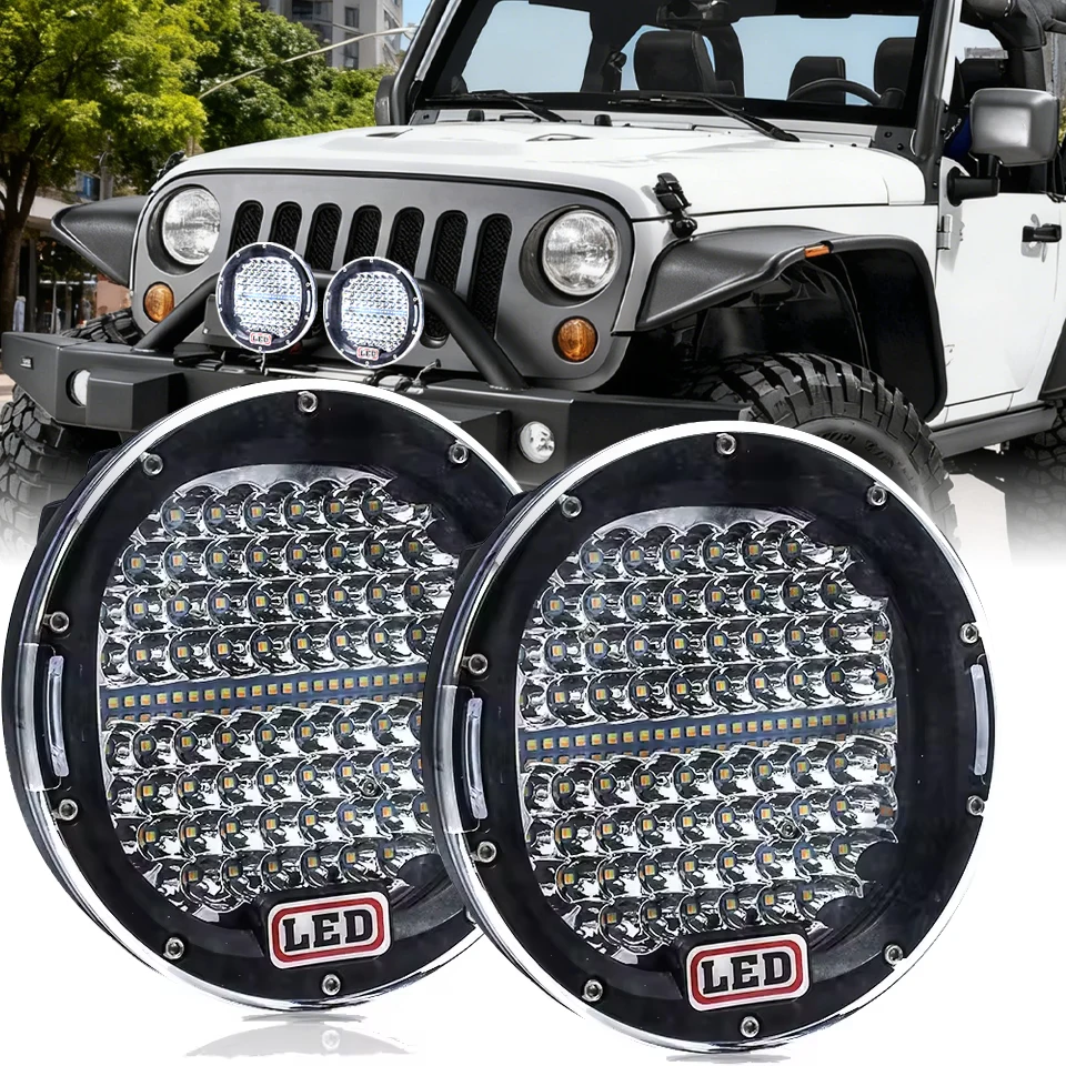

7Inch Super Bright Daytime Running Light 300W Double Color Driving Lamp for Jeep Offroad Boat 4X4 Truck ATV SUV Fog Lamp 12V 24V