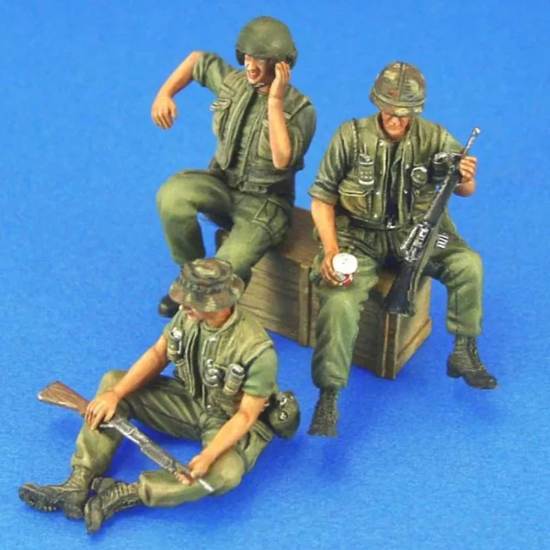 

1/35 Scale Die Casting Resin Body Assembling Model Kit US AFV Crew Unassembled and Unpainted Military Figure Set