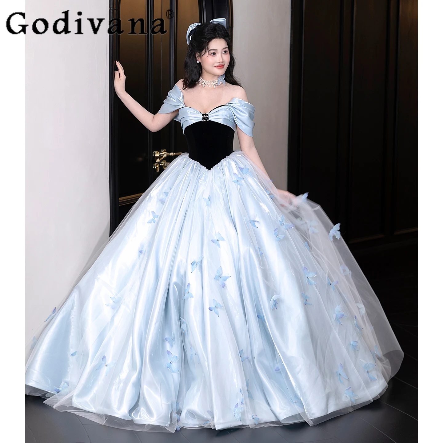 

French Style Evening Dress Strapless Birthday Coming-of-Age Ceremony Princess Puffy Light Luxury Sleeveless Dress for Women