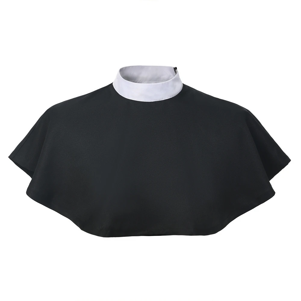 

Clergy Shirt Neck Collar Men Women Priest Pulpit Collar Cape Costumes Accessory for Pastor
