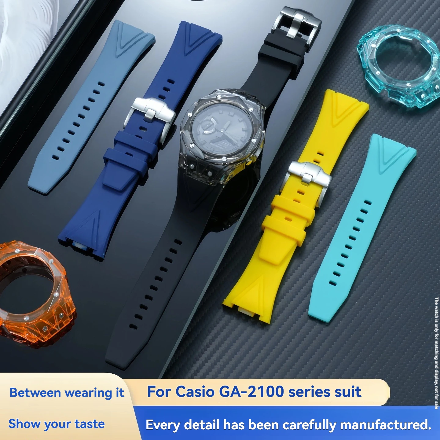 

Для Casio Farm Oak 5611: ремешок из полимерной смолы GAE-2100, GA-2100, GA-2110, GA-B2100, силиконовый ремешок 5689, корпус, аксессуары для мужских часов GA2100