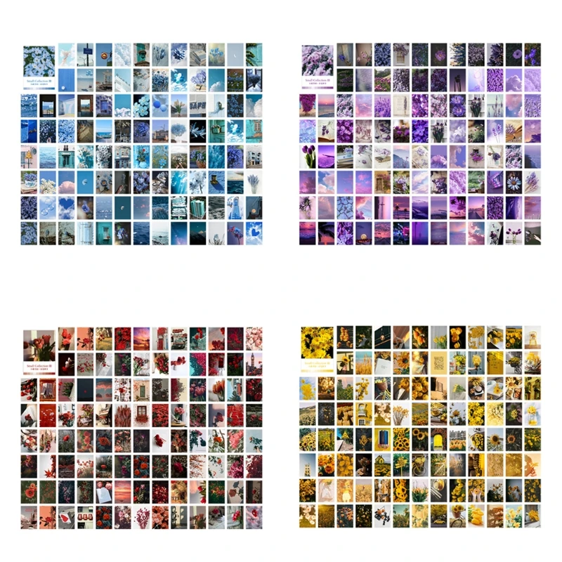 100X Stickers Pocket Decoration Cards Collection Simple Stories Seasons Sticker Tablet Scrapbooking Stickers Gifts