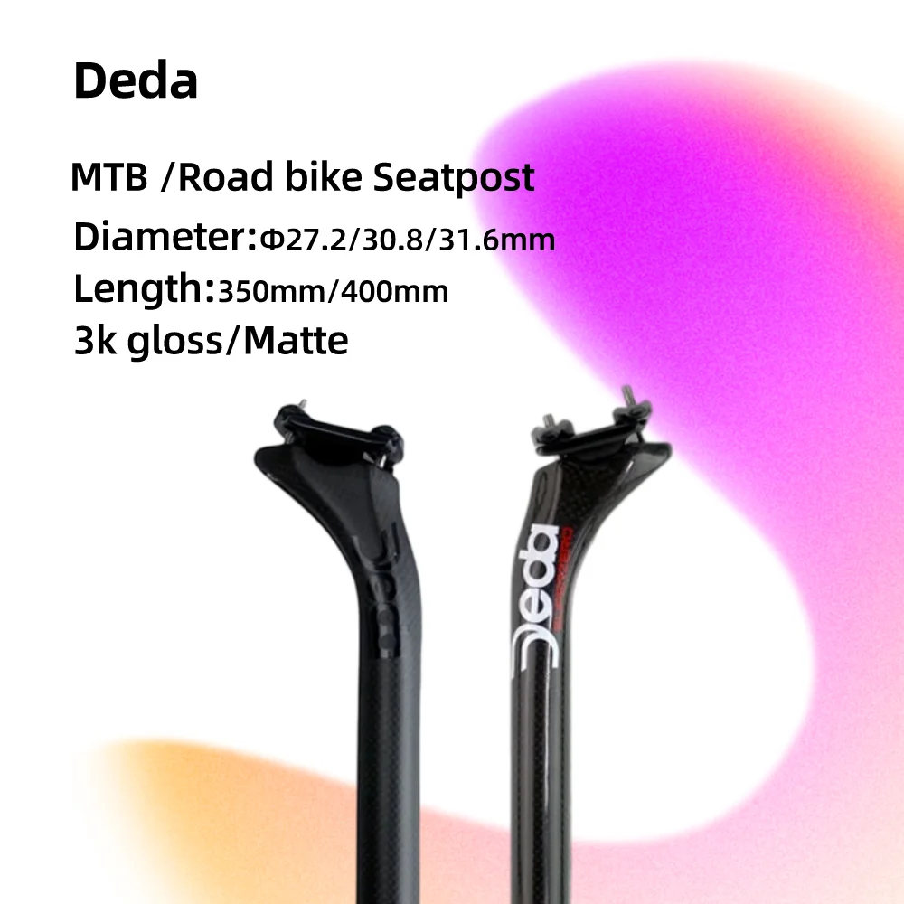 

Полностью карбоновый подседельный штырь Deda, 20 градусов, дорожный/MTB, 350/400 мм, подседельный штырь, 3k глянцевый/матовый велосипедный детали