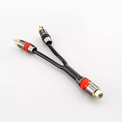 1m 1PC 3ft Y Splitter Cable RCA Female to 2 Male HIFI Audio Speaker Adapter