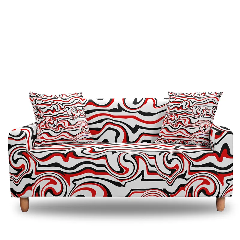 Abstract Design Stretch Sofa Covers for Living Room Couch Cover 1/2/3/4 Seater Washable L-shape Slipcover
