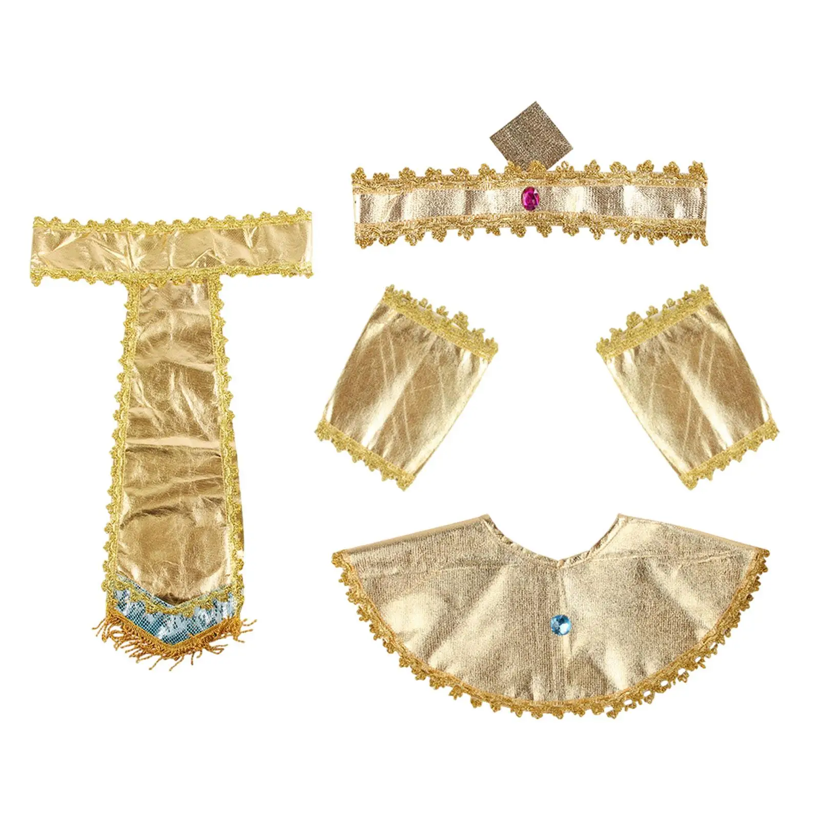 Accessoires de Costume égyptien pour adultes, ceinture pour événement de carnaval, col, manchettes, couvre-chef