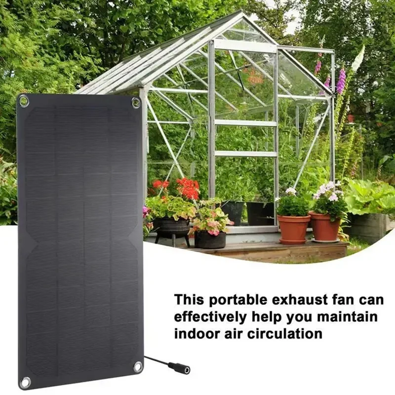 Pannello solare monocristallino da 10W DC5521 carica di uscita batteria da 12V piastra fotovoltaica Kit ventola di scarico per animali domestici