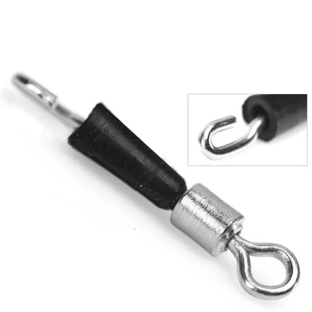 

30/50pcs/lot Fishing Swivels Fishing Line Quick Link Fishing Hook Fast Connector Solid Rings Rolling Bearing Swivel