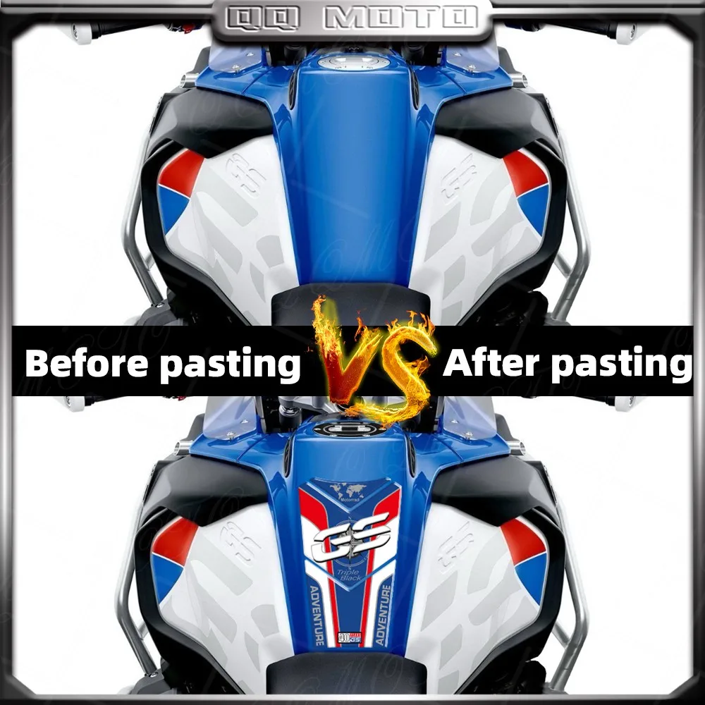 3D Motorcycle Tank Pad Sticker Protector Triple black 40 years Decal For R1250GS Adventure 2019-2024 R1200GS adv LC 14-29