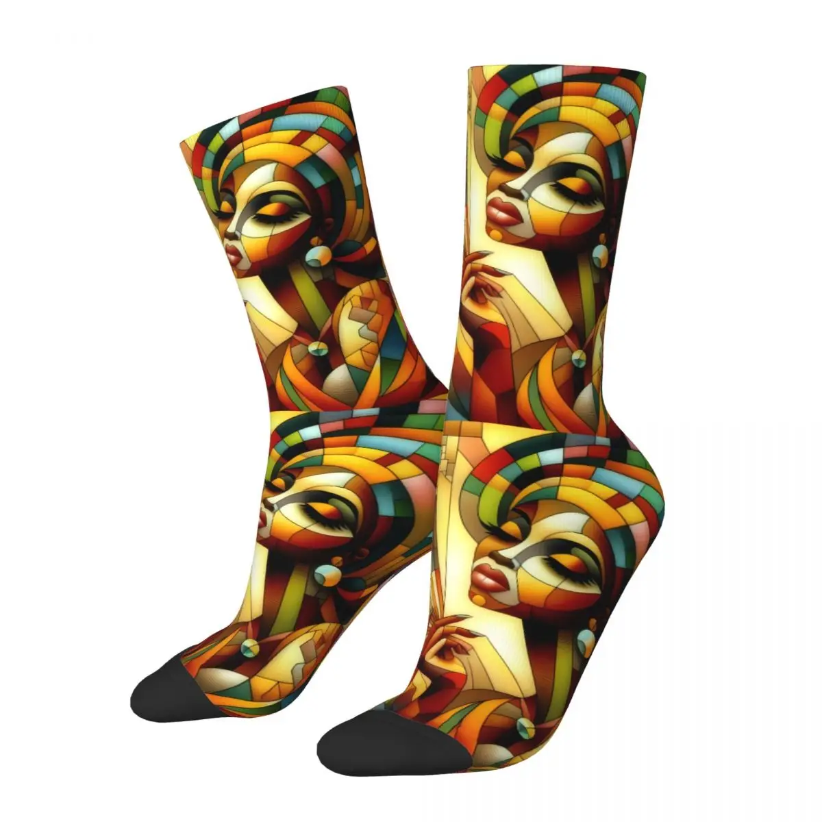African Women Sock Printed Man Polyester