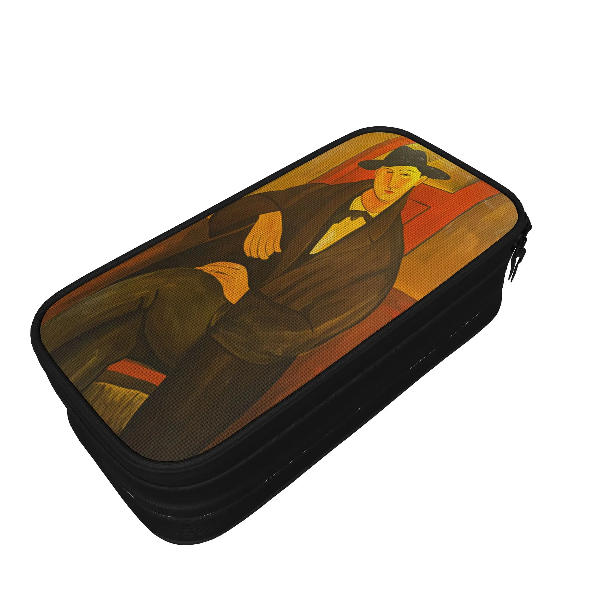 Amadeo Modigliani Pencil Case  School Pencil Cases Double Layer Boy Girl Fashion College Pen Box School Supplies