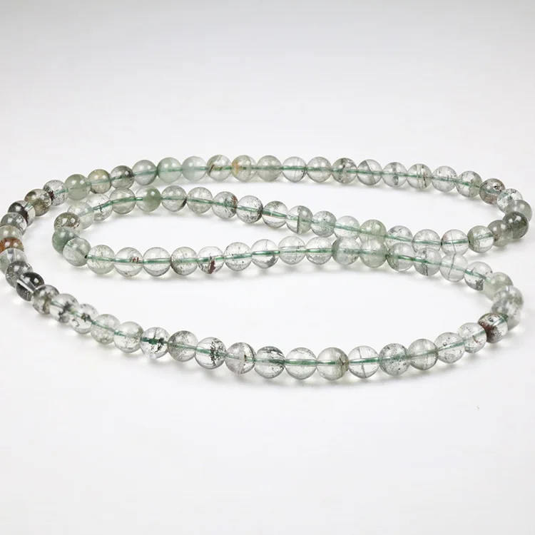Natural Green Phantom Starry Sky Multi Loops Bracelet 3 Layers Buddha Bead Bangle Healing Crystal Jewelry