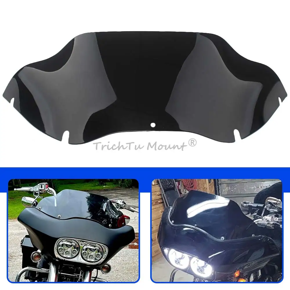 

Для Harley Touring Road Glide EFI CVO Custom FLTR FLTRX 1998-2013 9,5-дюймовый обтекатель лобового стекла, дефлектор ветра