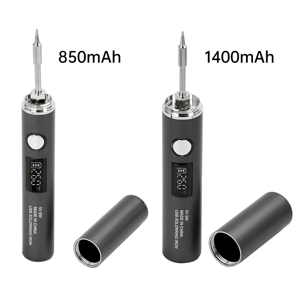 Wireless USB Soldering Iron 1400mAh Battery Electric Solder Iron Smart Temperature Adjustable Fast Heating 510 Solders Tips Tool