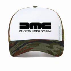 Gorra de béisbol de marca Delorean Motor Company, sombrero de papá de película de Regreso al futuro, malla ajustable, transpirable, sombreros de camionero