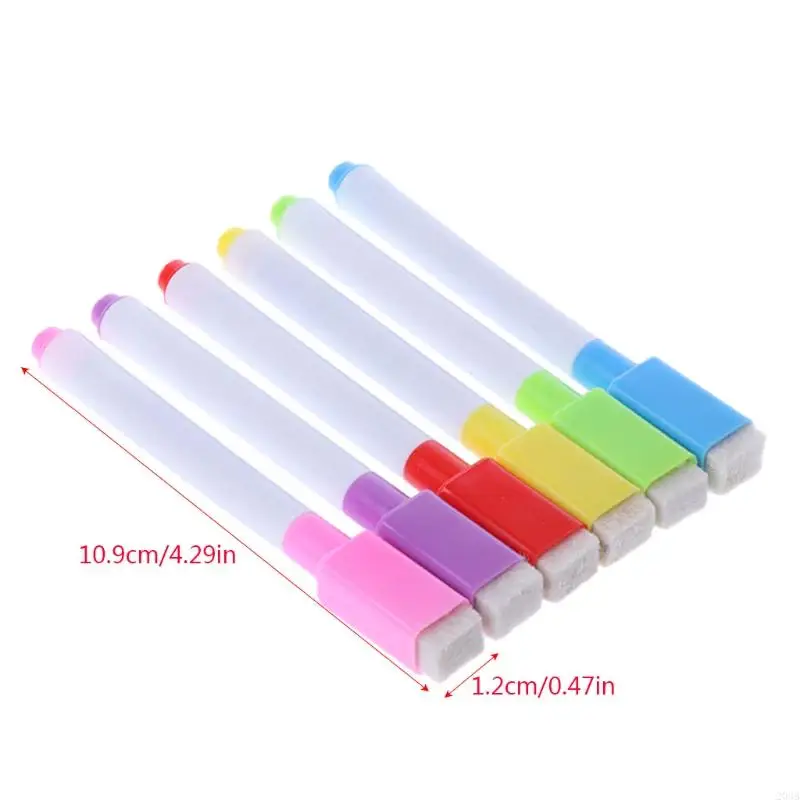 203b 6pcs/set whiteboard elimina penna marcatore con rifornimenti scolastici gomma