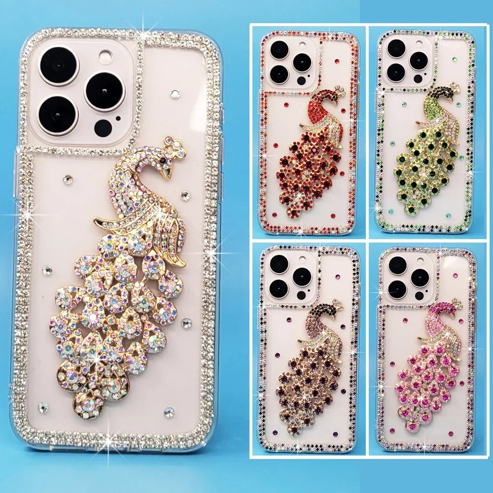 Rhinestone Cases for iPhone 15 Pro Max 14 13 Pro 12 11 Pro Max Xs Max XR 8 7 Plus SE 2020 2022 Case Diamond Phone Cover Sunjolly