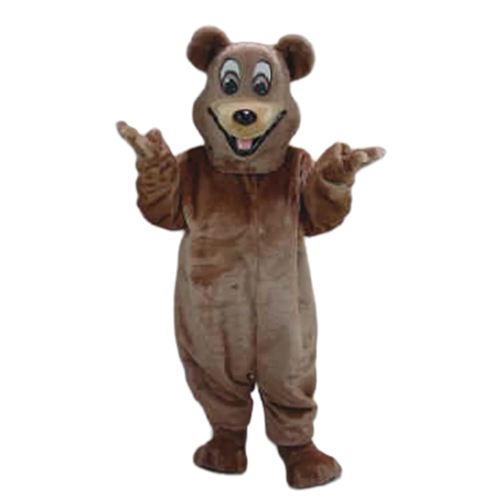 Happy Bear Mascot Costume Adult Size Happy Smiling Brown Bear Mascot Outfit Suit EMS FREE SHIP SW511