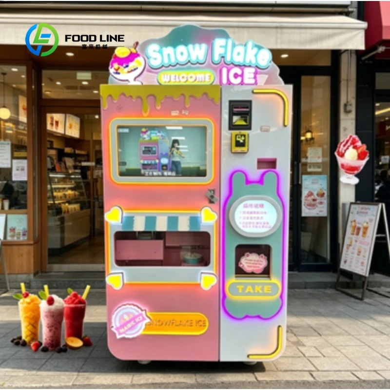 Custom Semi & Full Automatic Ice Cream Vending Machine, Commercial Self-service Frozen Dessert Vending Equipment for Business
