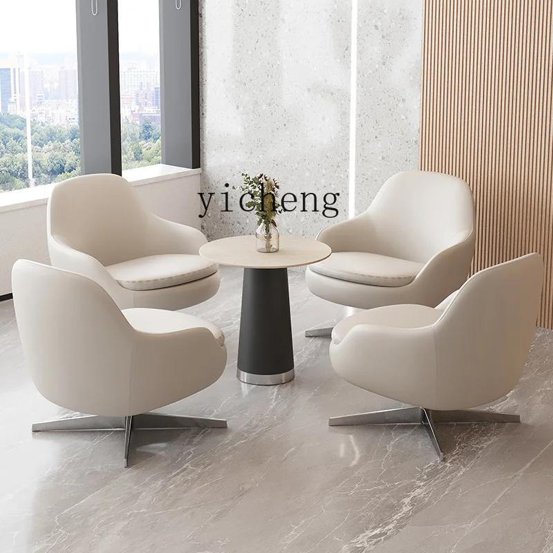 ZK Exhibition Hall Leisure Single-Seat Sofa Chair Medical Beauty Oral Hotel Club Lobby Reception Table and Chair Combination