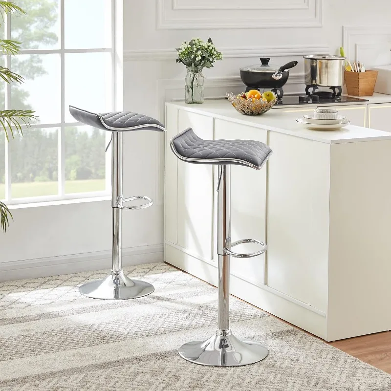 Adjustable Bar Stools Set of 2, Bar Height Stools for Kitchen Counter