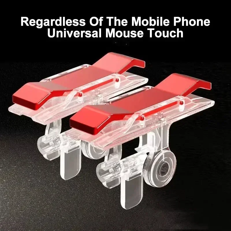 2Pcs E9 Mobile Phone Game Trigger For PUBG 4 Finger  Aim Shooting L1 R1 Metal ABS Key Button for IPhone Android Gamepad Joystick