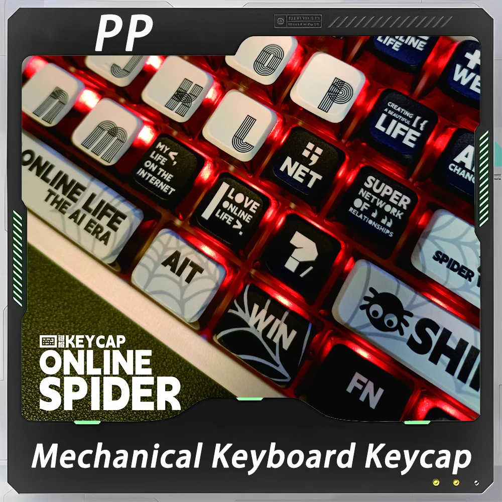 

PP Spider online Keycaps Personalized 120 Keys ASA Height PBT Sublimation Mechanical Keyboard Keycap Sets RGB Gamer Accessories