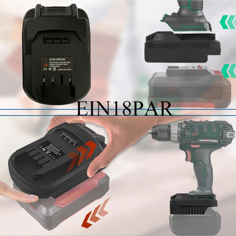 

Battery Adapter EIN18PAR Compatible for Parkside 20V X Team Series Power Tools Connects To for Einhel 18V Lithium-Ion Batteries
