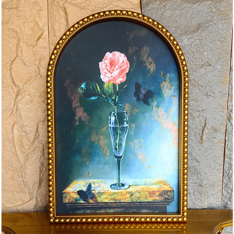 French American retro arched bathroom frame, vanity frame