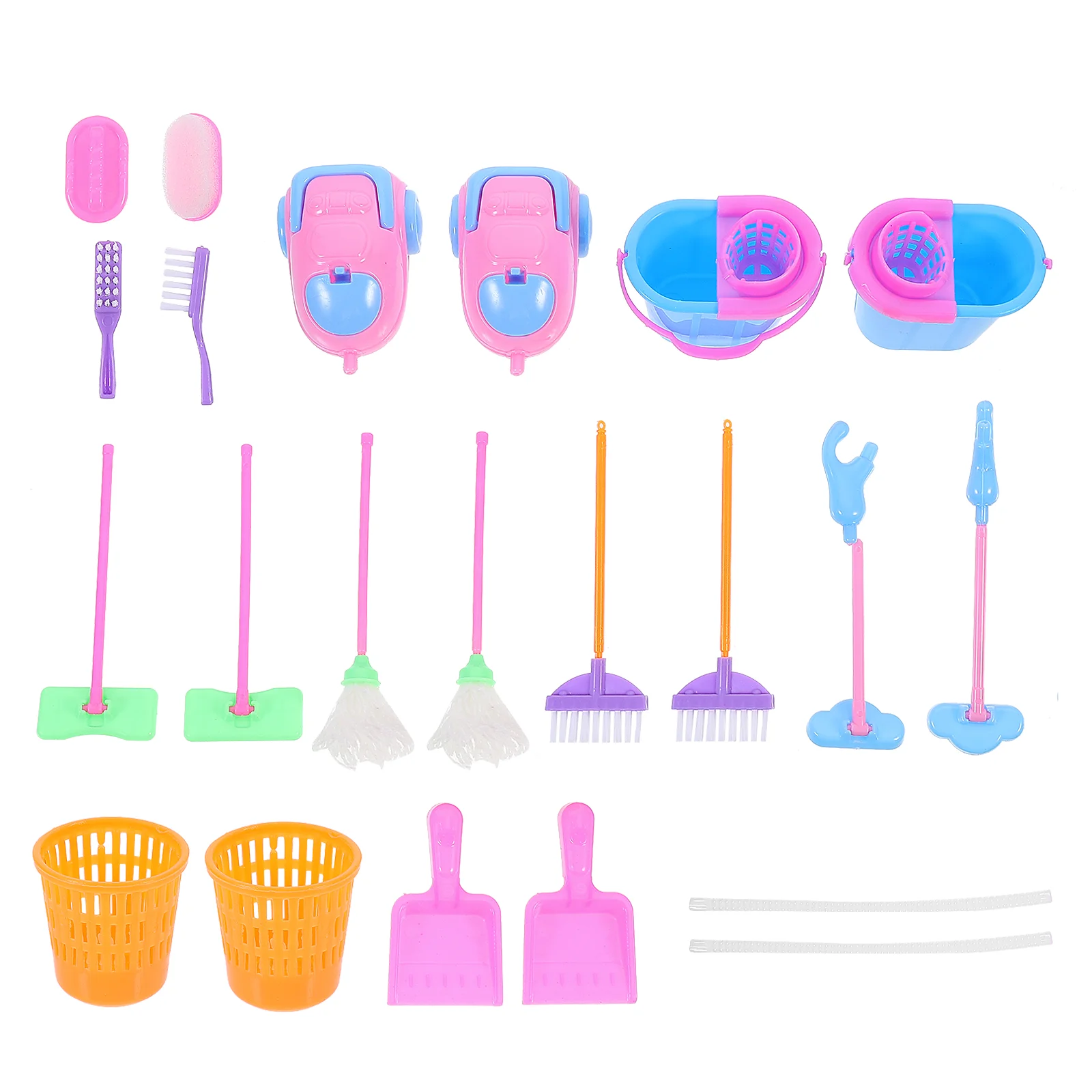 2 Sets Cleaning Tool Play House Toy Kit Toddler Vacuum Cleaner Pretend Childrens Toys for Toddlers Plaything Kids