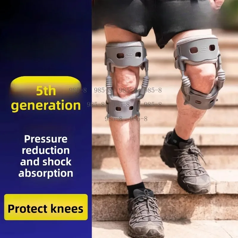 5th Gen Knee Exoskeleton Walking Aid with Adjustable Structure, Joint Support Device to Alleviate Knee Strain for Elderly