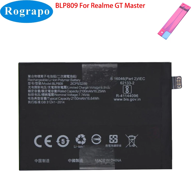 Batterie pour Oppo Realme GT Neo 2 3 Neo2 Neo3 GT2 Pro Master, nouveau, BLP809 BLP849 BLP857 BLP887 BLP919