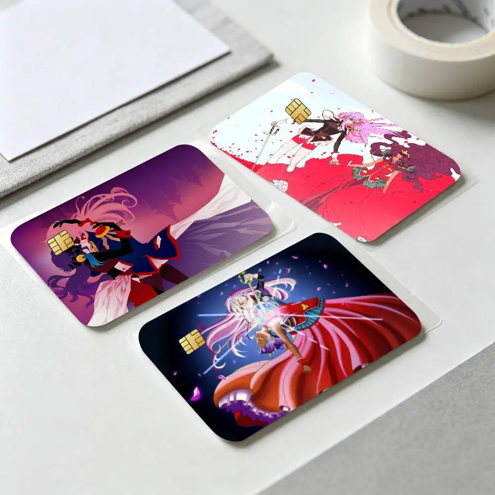 Anime Revolutionary Girl Utena Card Stickers for Bank Access Protective Waterproof Film Cover Sticker Surprise Gift