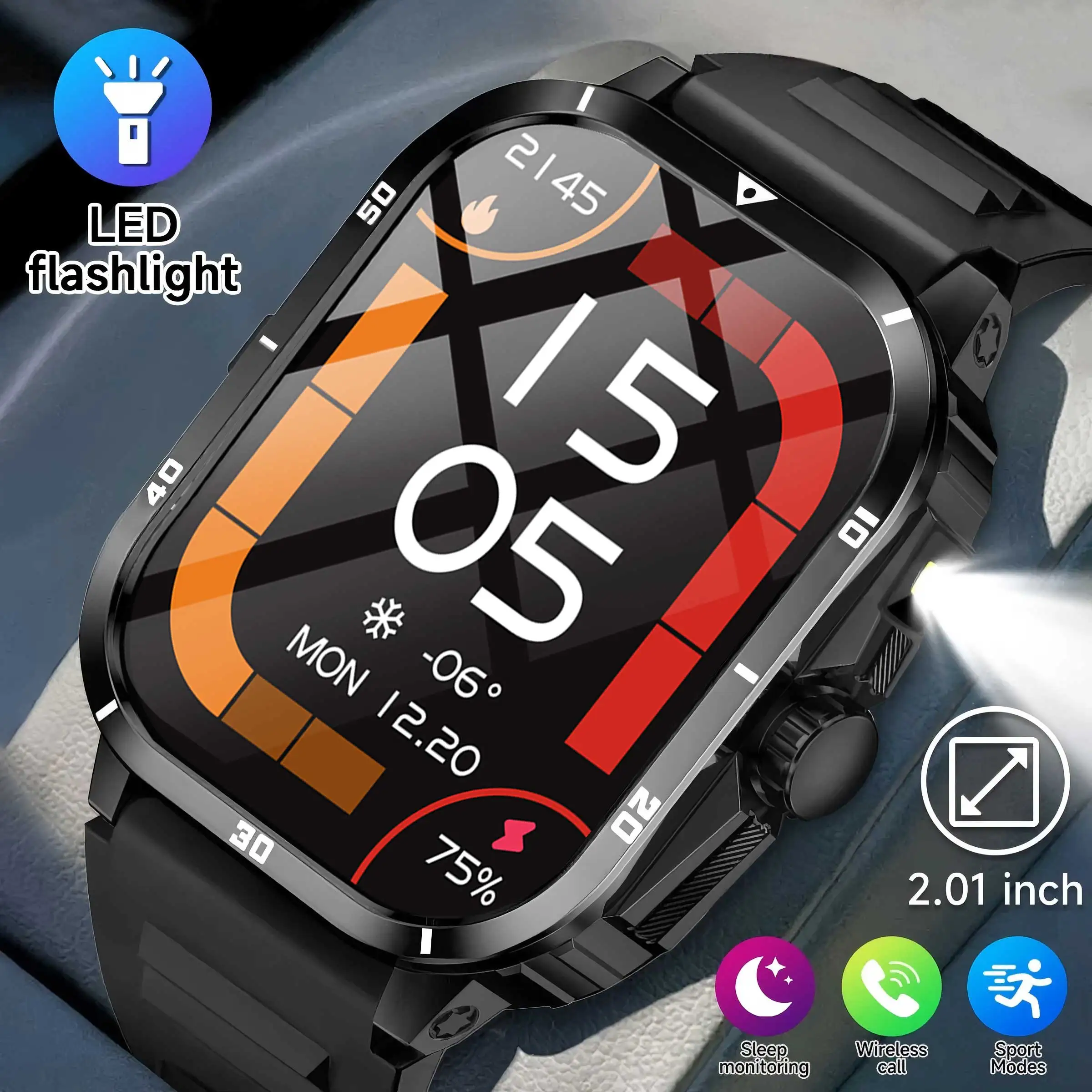 

Новые умные часы 2025 фонарик Bluetooth звонки здоровье мониторинг сна 100 + спортивные режимы мужские и женские умные часы для Android Ios