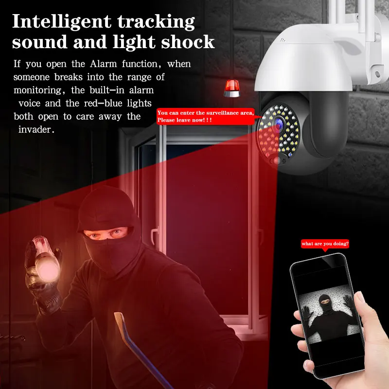 1080P WIFI Security Camera Outdoor Two Ways Audio Waterproof Speed Dome YCC365 Plus Smart Home IP Camera