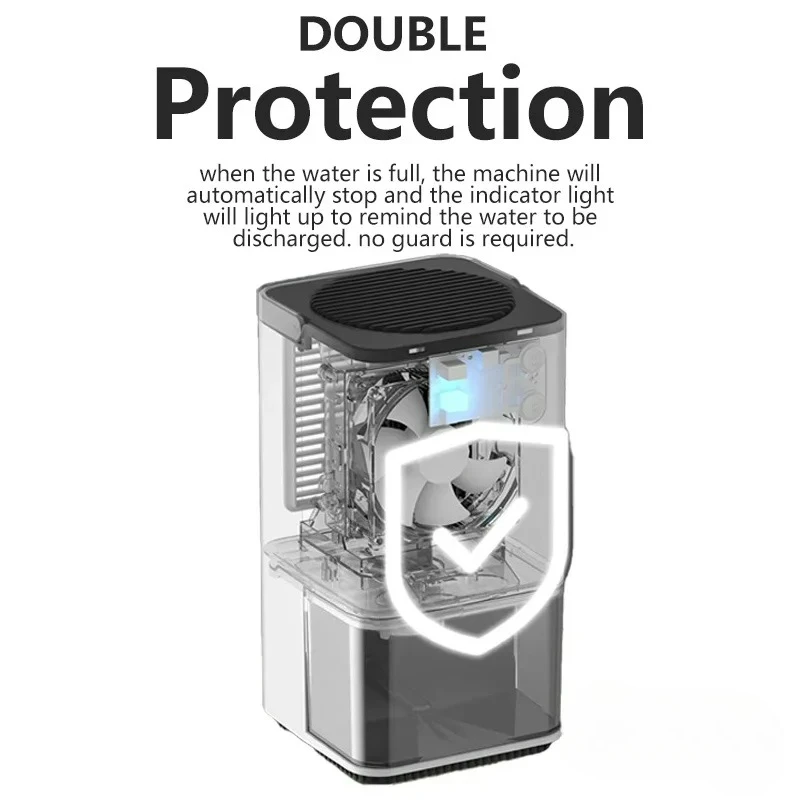 تكون مناسبة لمزيل الرطوبة المنزلية المحمولة مجفف هواء صغير للمنزل خزانة خذاء الحمام غرفة نوم 320 مللي/يوم KW-CS01