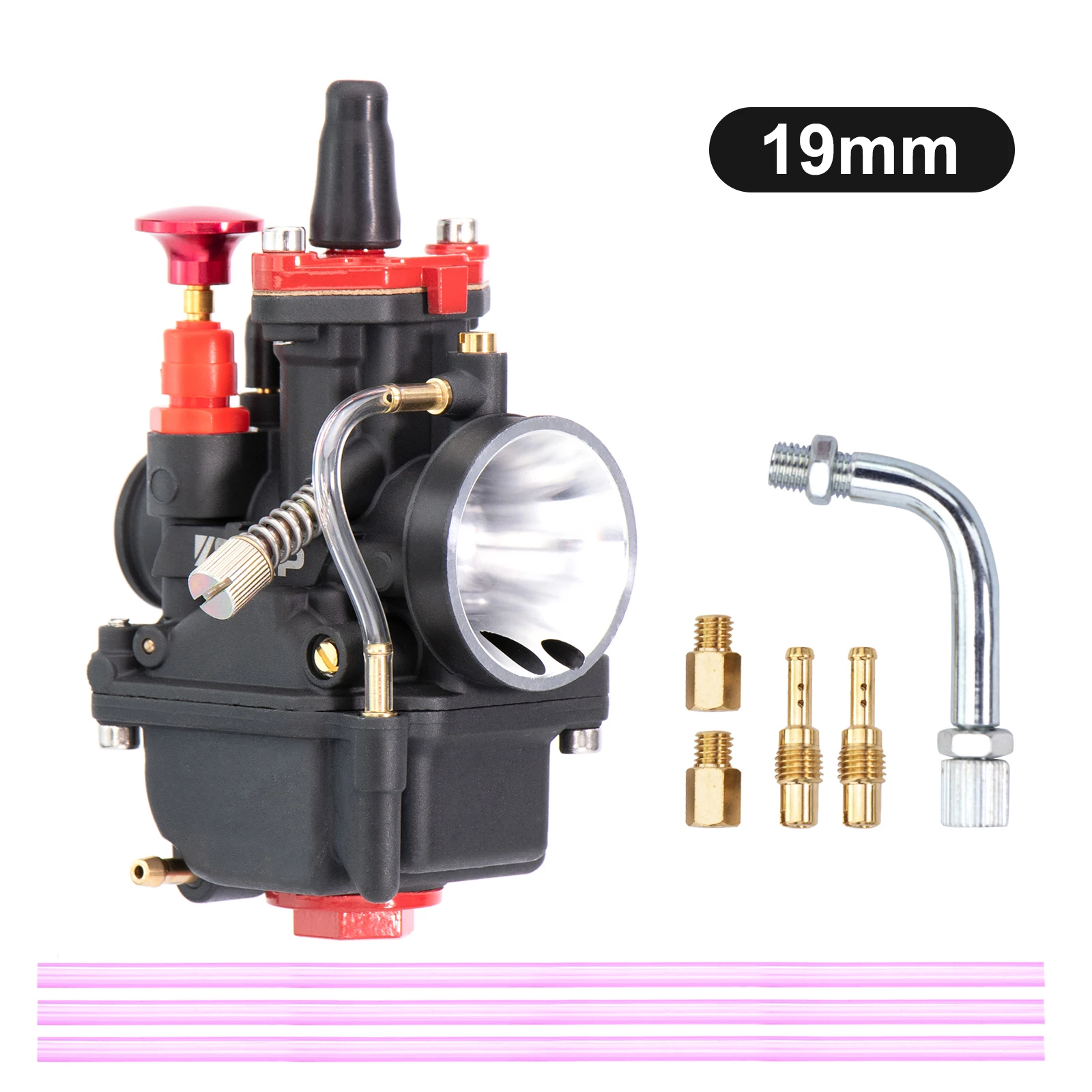 ALconstar Carburateur Kleine Pwk 15mm 17mm 19mm 21mm 23mm Platte Gordijn Carburateur fit voor 50cc-125cc Scooter Bromfiets 2T4T Motorfiets