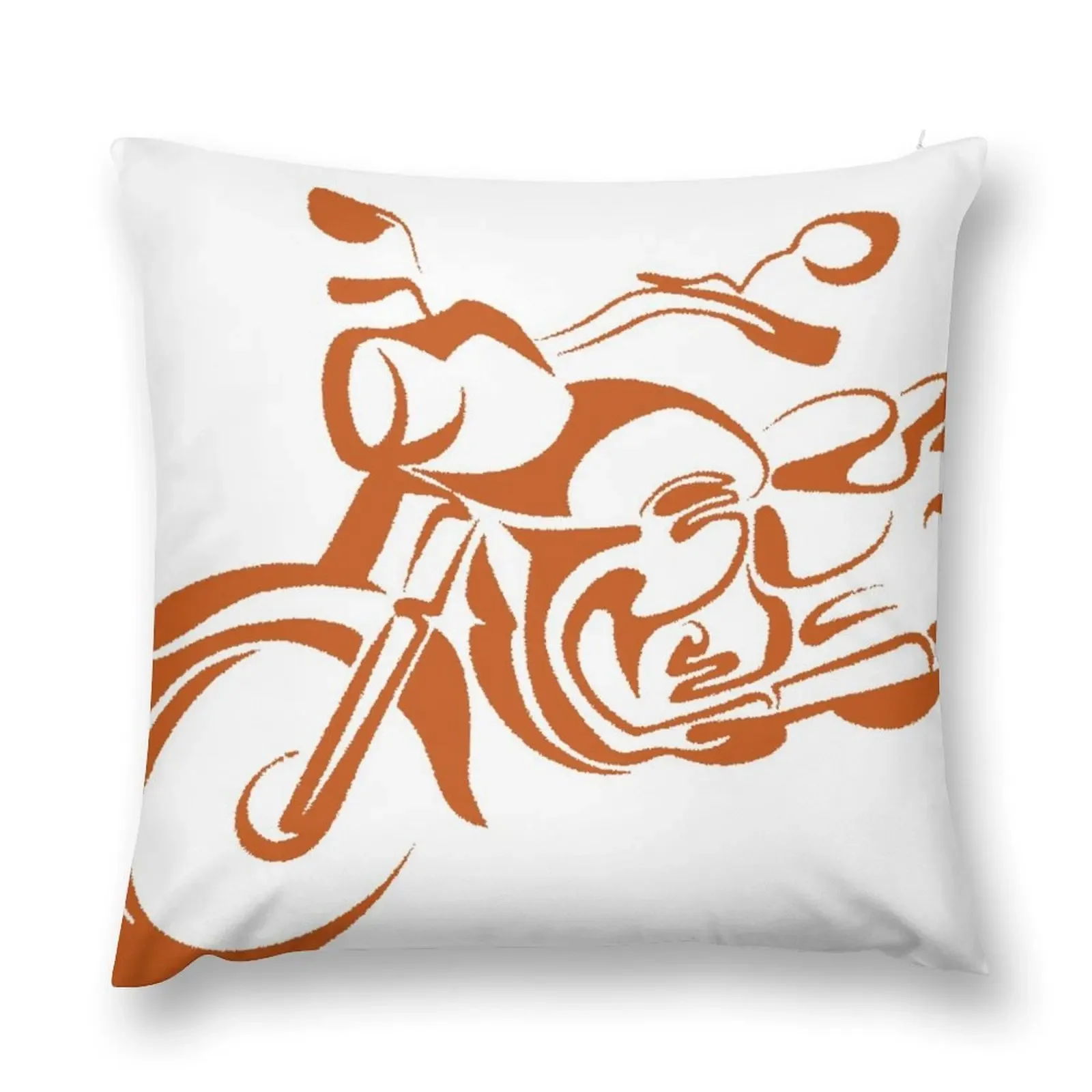 

Orange Swish Motorcycle Throw Pillow Luxury Pillow Cover pillows decor home pillow