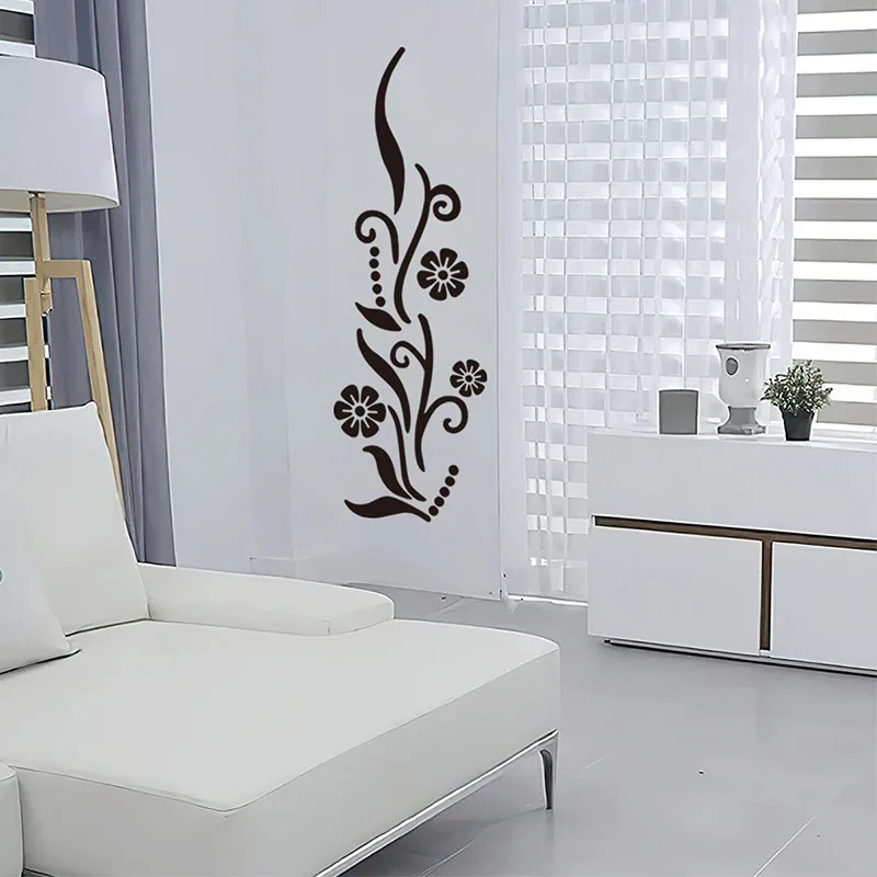 Creative Black Rattan Wall Sticker Living Room Sofa Bedroom Porch Decoration Beautification