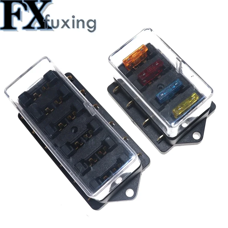 1pcs 4 Way 6W 8W 5W 10 Way Circuit StandardATO Blade Fuse Block Box DC 12V/24V Car Holder Fuse Holder No Fuse Fusivel Automotivo