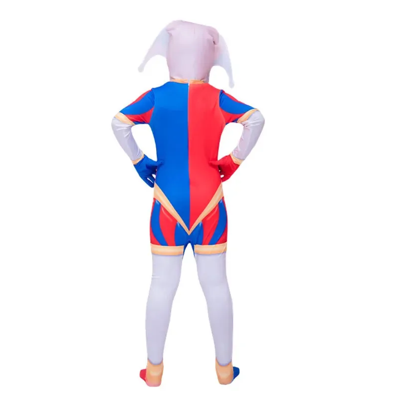 بدلة السيرك الرقمية للأطفال بومني جاكس بذلة راجاثا فستان زي حفلة الهالوين