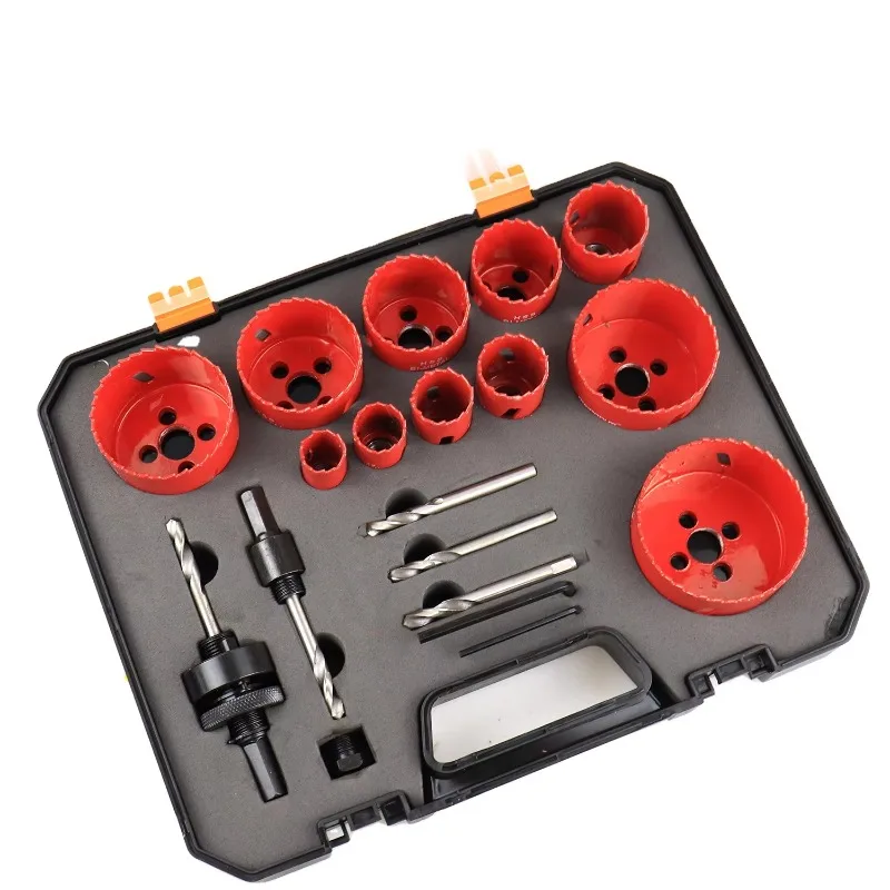 

19PCS 19-68mm Metal PVC Plastic Iron Wood Hole Saws Bi-Metal Drill Bit Cutter Carpentry Woodworking Cutter Tool Drill Bits Kit