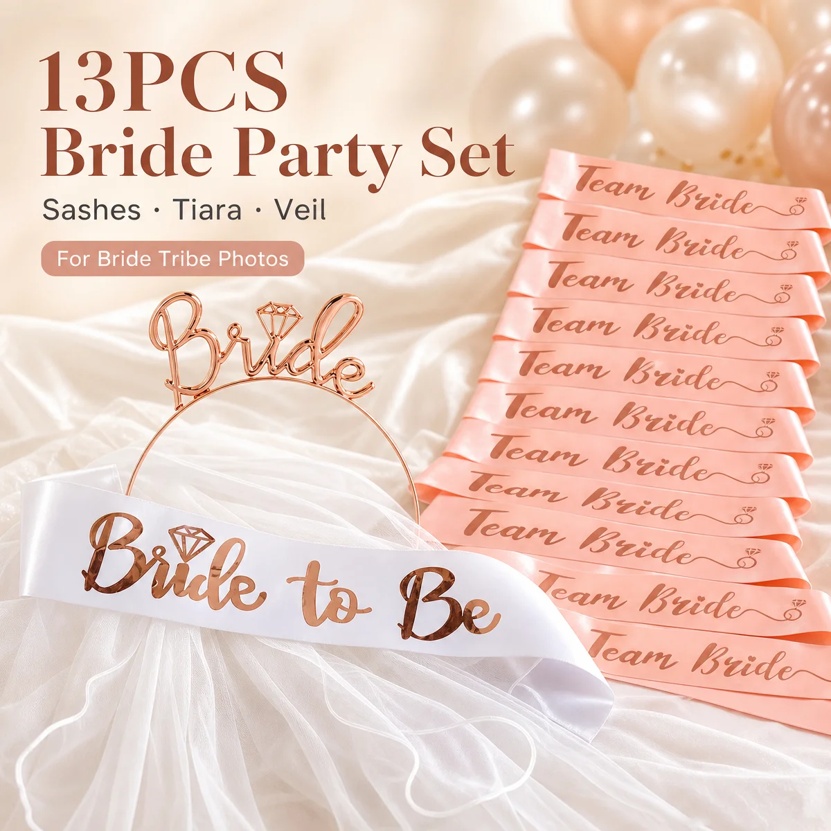 Bride Tribe Sash - Ensemble de 13 pièces pour enterrement