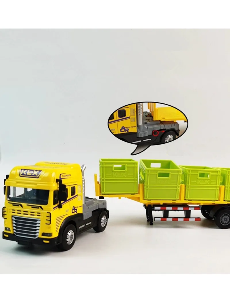 1: 50 alloy engineering trailer model,simulation of sound and light transport vehicle toys,flat transport vehicles,wholesale