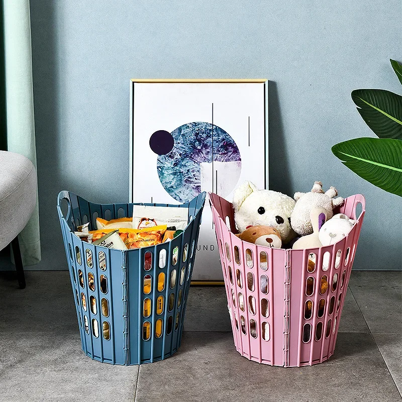 Collapsible Laundry Basket Plastic Laundry Basket Space-Saving Design for Easy Storage Portable Convenient Ideal for Home Use