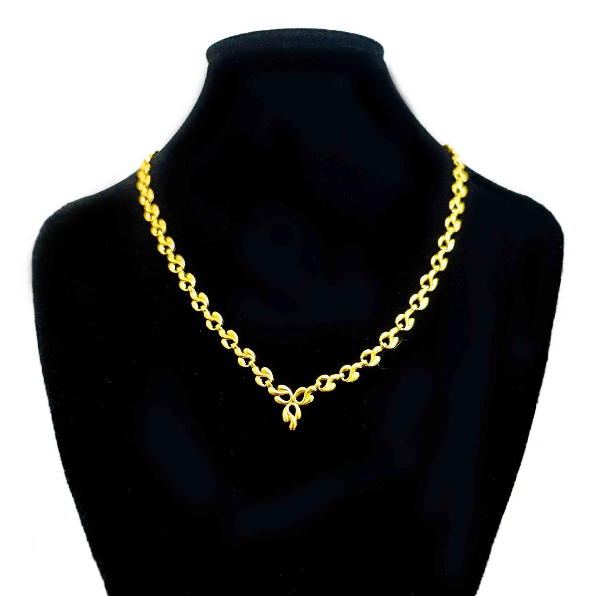 Luxury 24K 9999 Pure Gold real gold Women's Fashion Simple Style All-match Flower Necklace