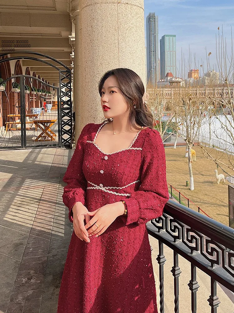 

Женская одежда больших размеров с эффектом похудения Dr Faionable, осенне-зимняя одежда для полных девочек, юбка трапециевидной формы с высокой талией, длинная све